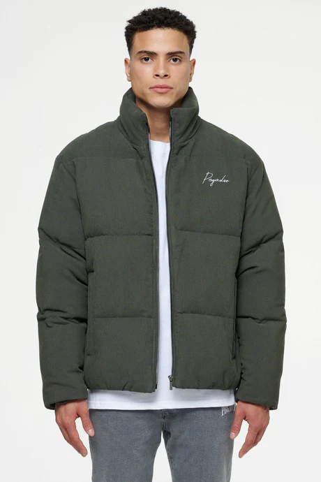 PEGADOR SUNDRE CORD PUFFER JACKE FOREST GREEN