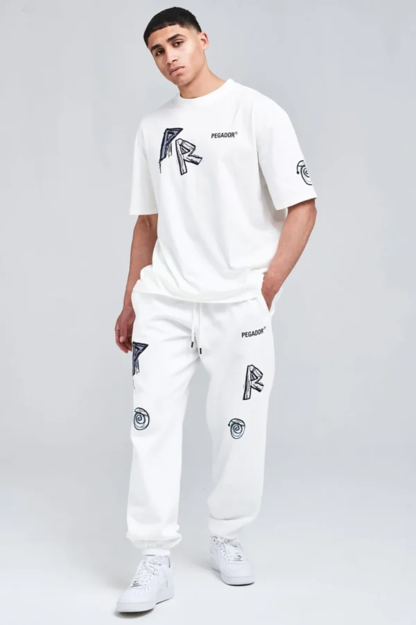 VIERA HEAVY SWEAT PANTS WASHED BRIGHT WHITE